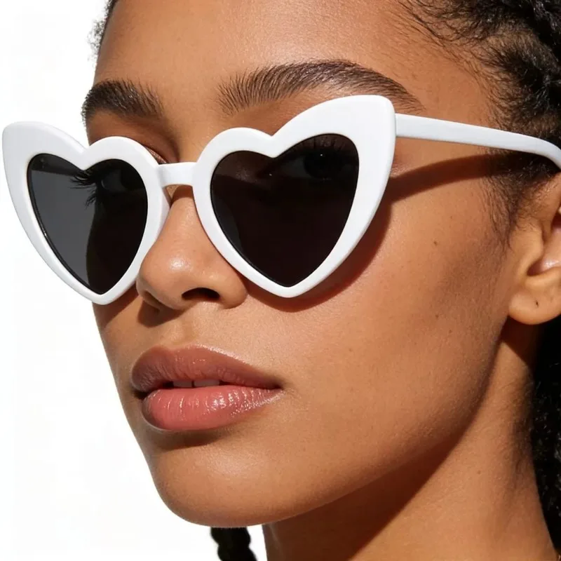 Women'S Fashion Eyeglass Frames - Cartoon White Heart Sunglasses Women Fashion