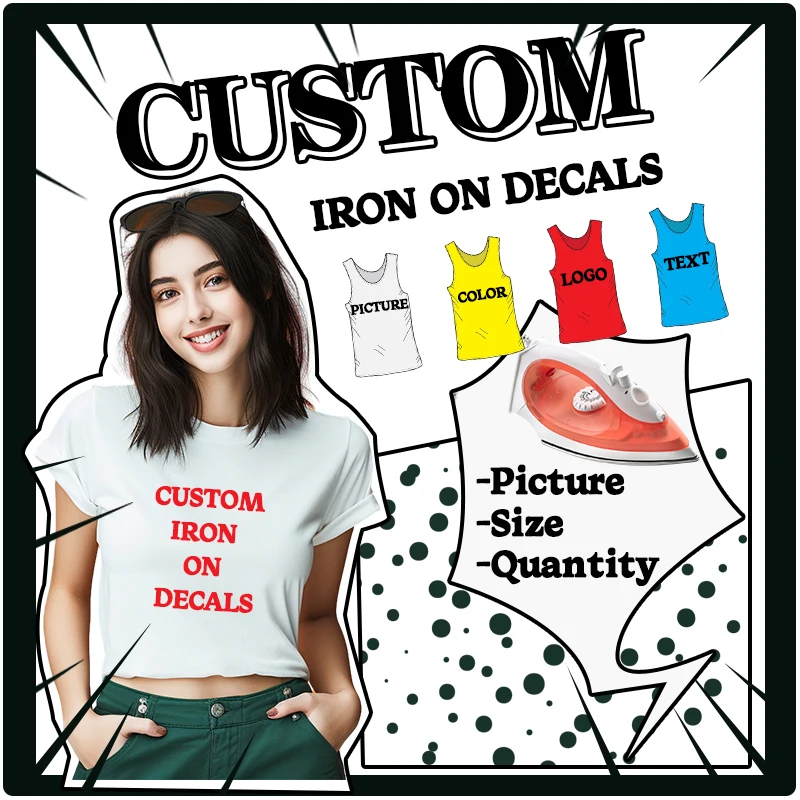 50PCS Custom Thermal Sticker B - đánh giá và giá Women Fashion Brand Logo