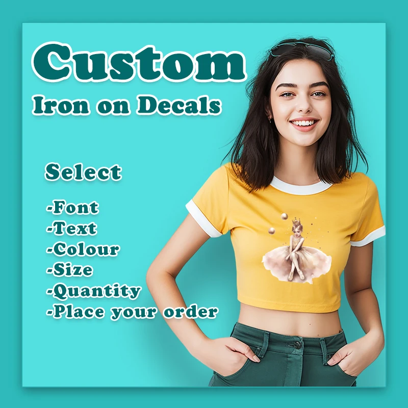 50PCS Custom Thermal Sticker B - đánh giá và giá Women Fashion Brand Logo