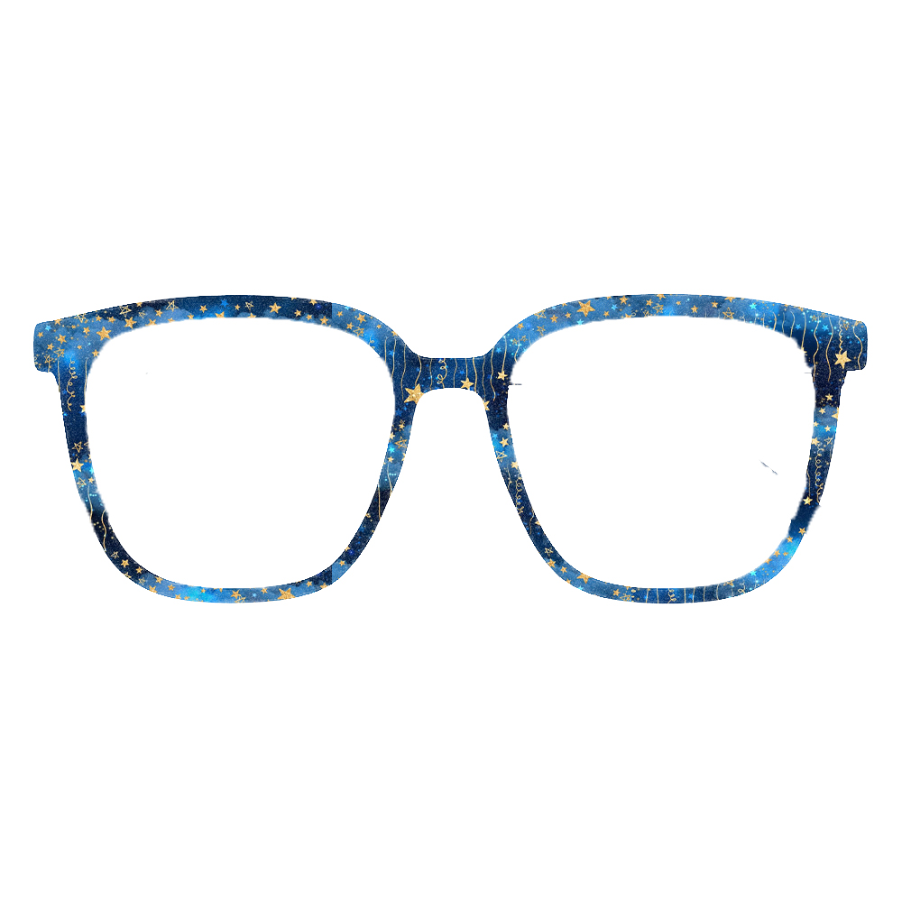 Starry Sky Star Print Square E - đánh giá và giá Women'S Fashion Eyeglass Frames