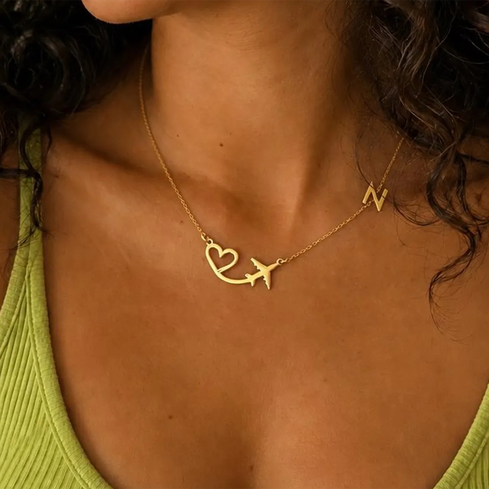 Personalized Heart Airplane In - đánh giá và giá Women Fashion Names