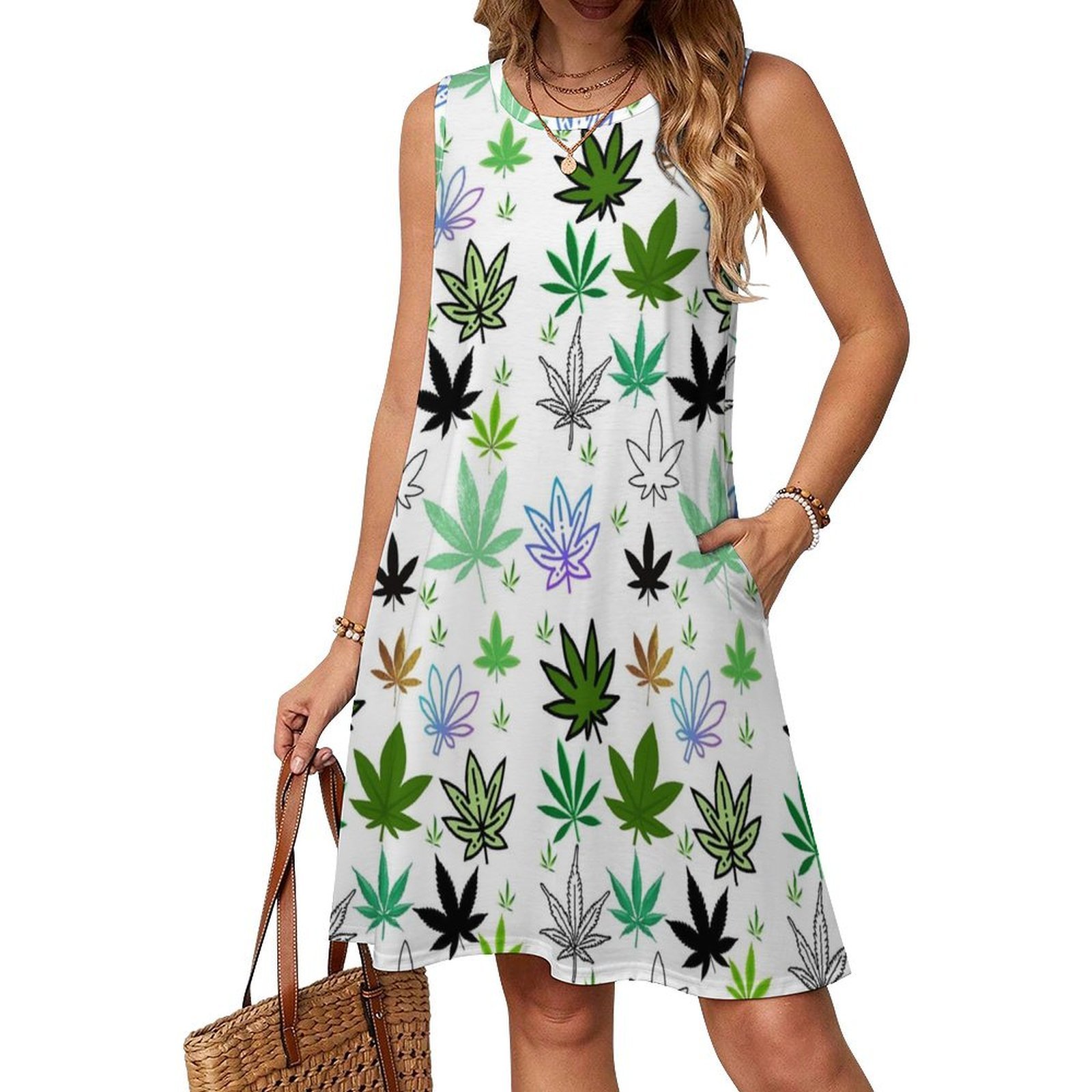 Leaves Floral Smock Dress For  - đánh giá và giá Smocked Dress Women