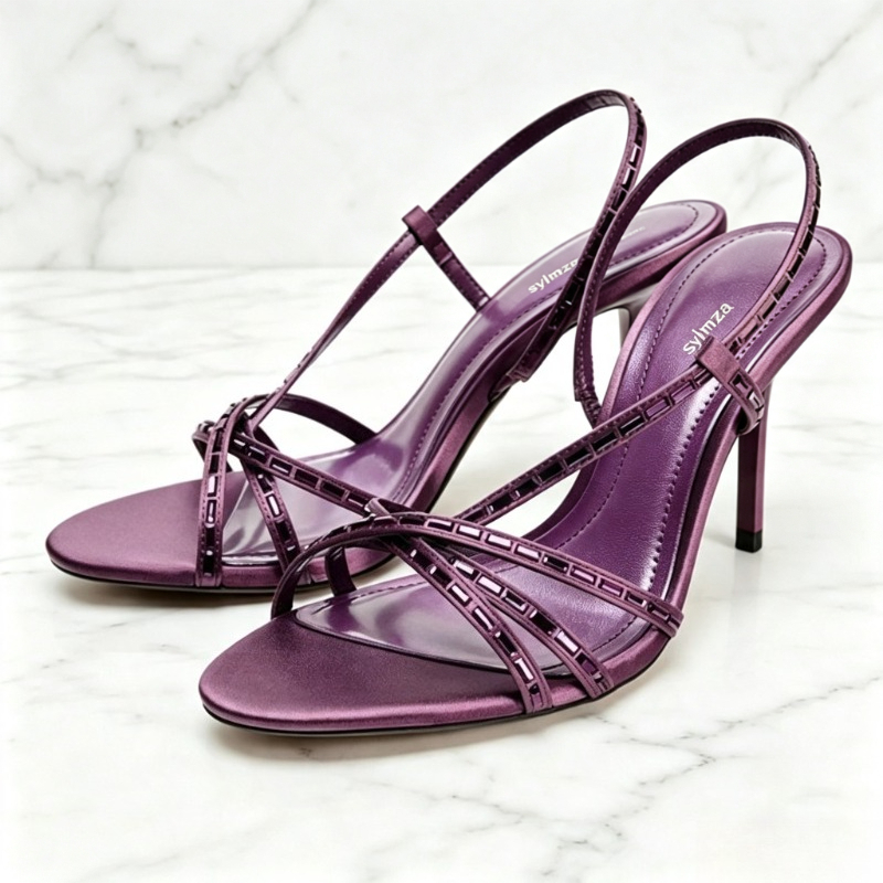 Purple Rhinestone Detail Heele - đánh giá và giá Women Fashion Ideas