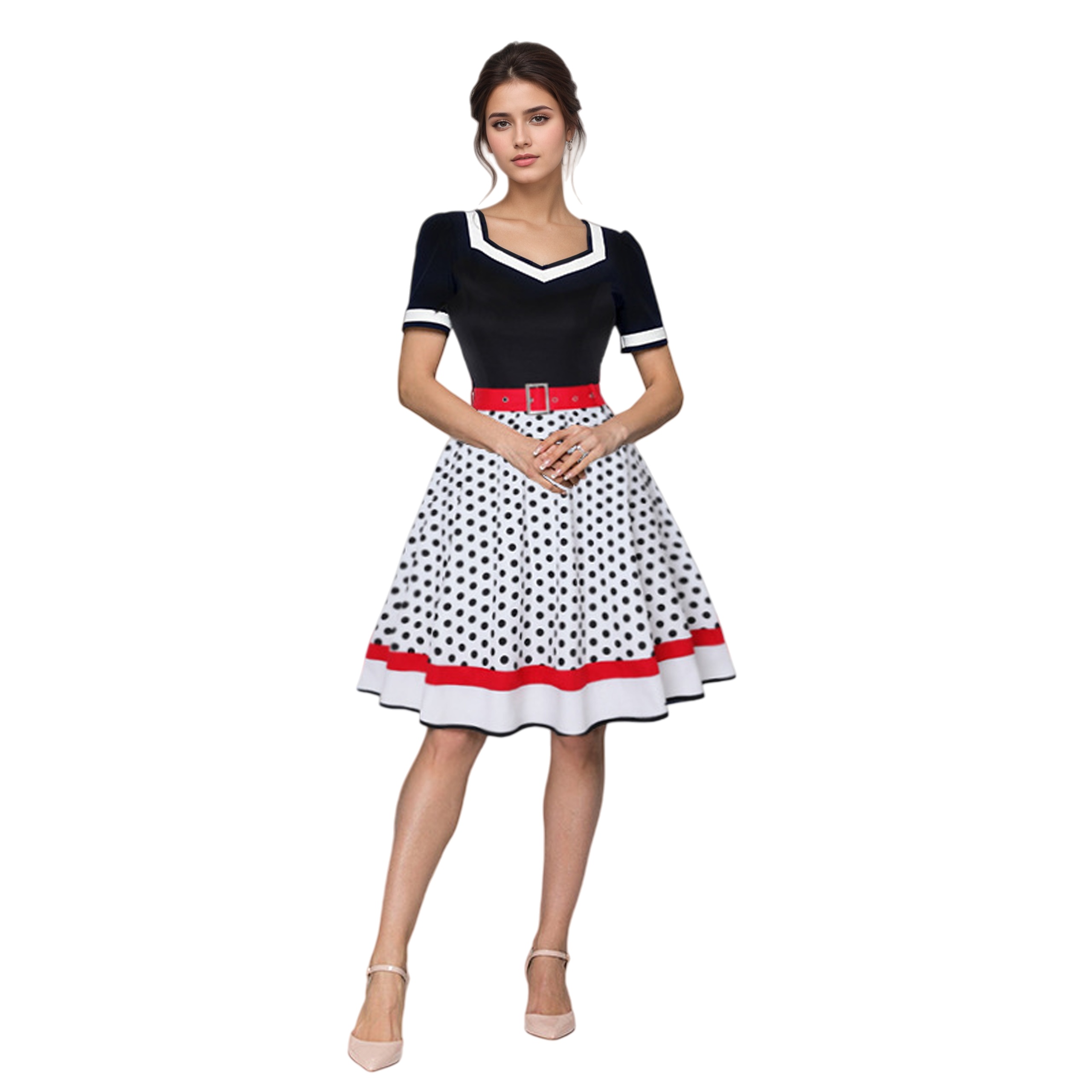 Vintage V-Neck Short Sleeve Sw - đánh giá và giá Women'S Fashion In The 50S