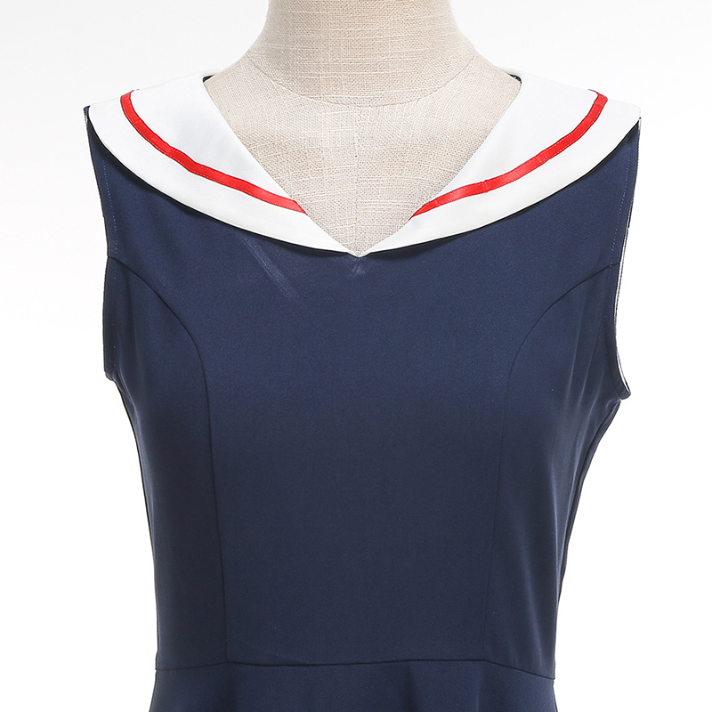 Retro Navy Style Dress Summer  - đánh giá và giá Women'S Fashion In The 50S