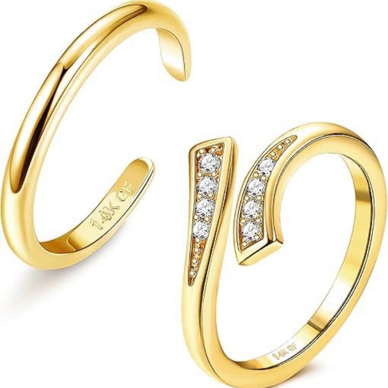 14K Gold-Plated Adjustable Zir - đánh giá và giá Women'S Fashion Rings Gold