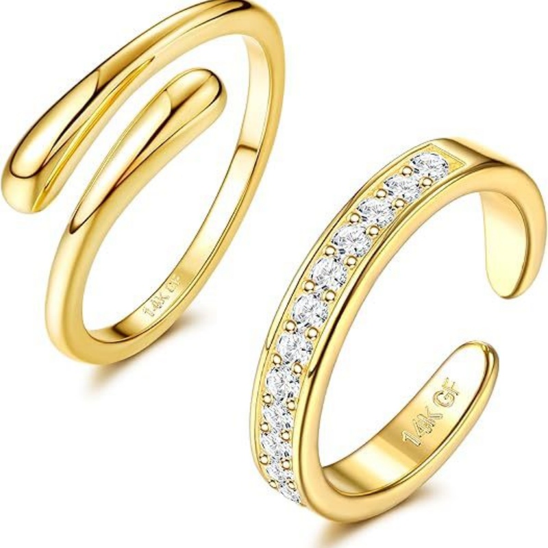 14K Gold-Plated Adjustable Zir - đánh giá và giá Women'S Fashion Rings Gold