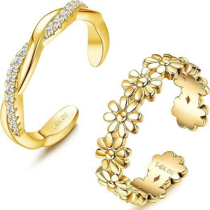 14K Gold-Plated Adjustable Zir - đánh giá và giá Women'S Fashion Rings Gold