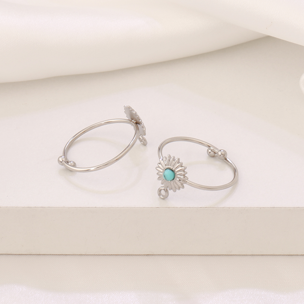 1pcs Stainless Steel Turquoise - đánh giá và giá Women'S Fashion Rings Gold