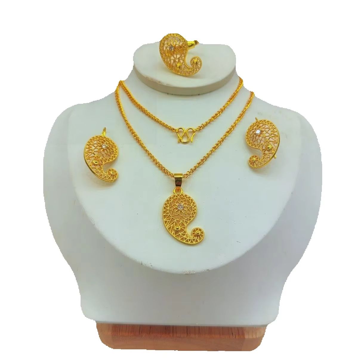 New Fashion High-End Dubai 24K - đánh giá và giá Women'S Fashion Rings Gold