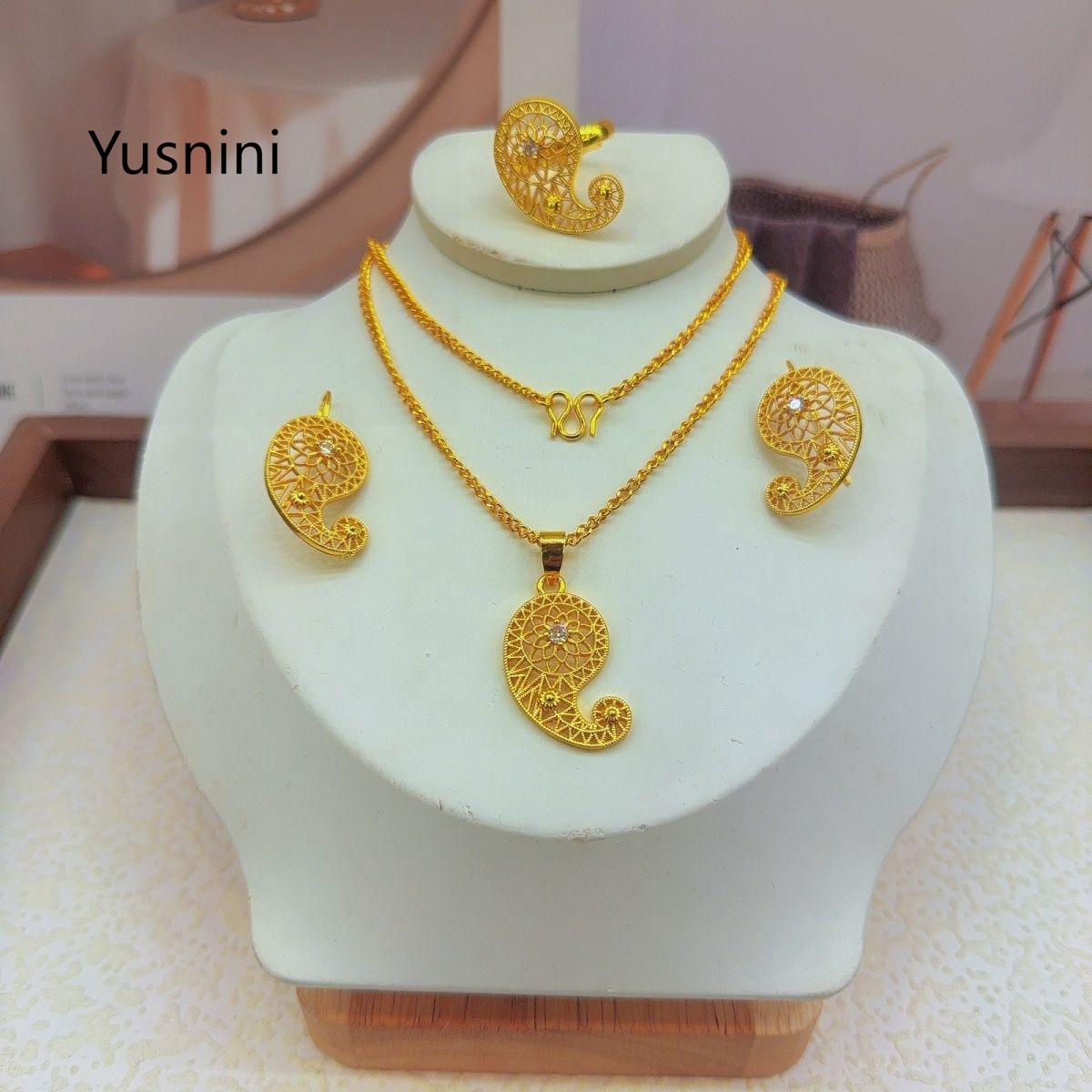 New Fashion High-End Dubai 24K - đánh giá và giá Women'S Fashion Rings Gold