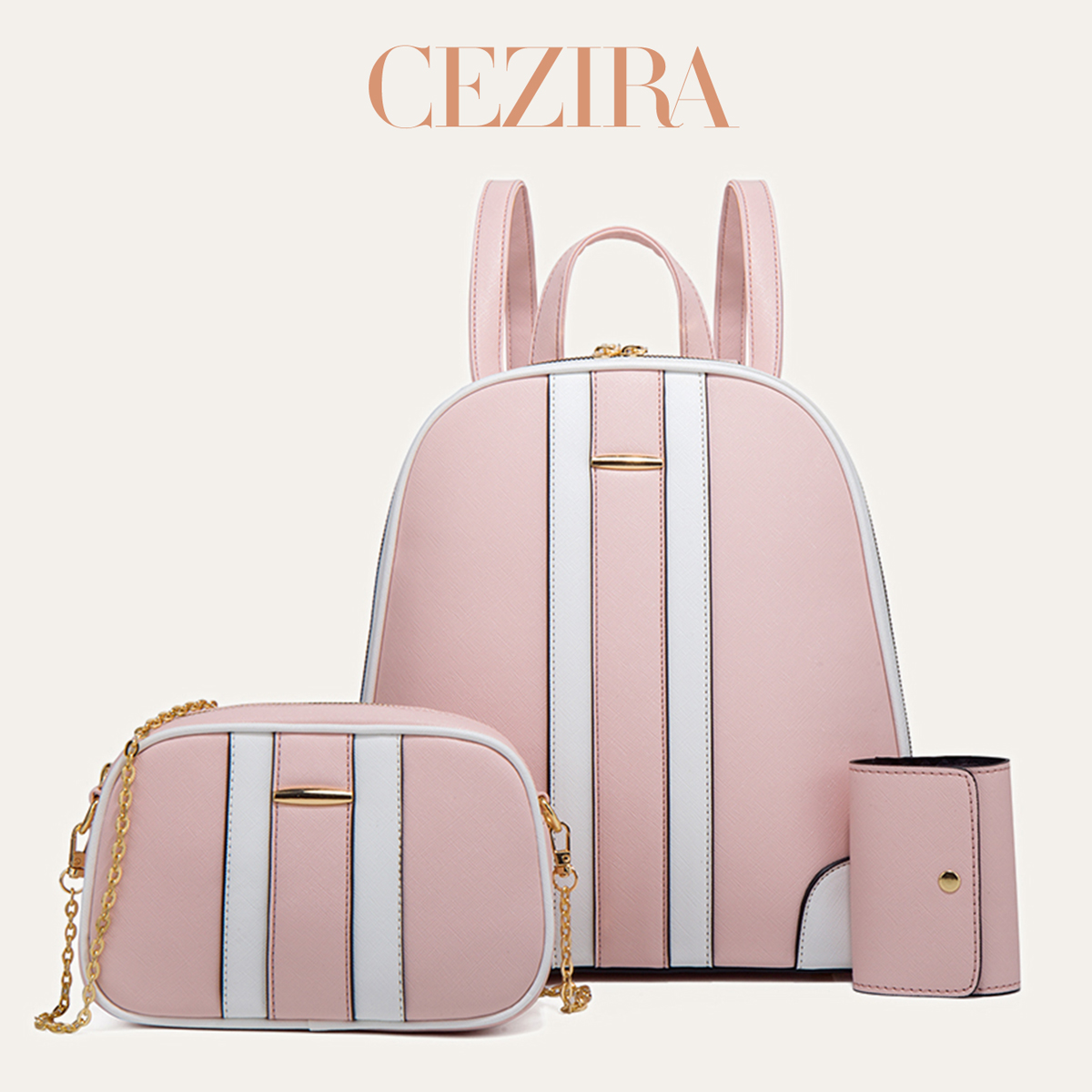 CR Fashion Stripes Patchwork B - đánh giá và giá Women'S Fashion Backpack