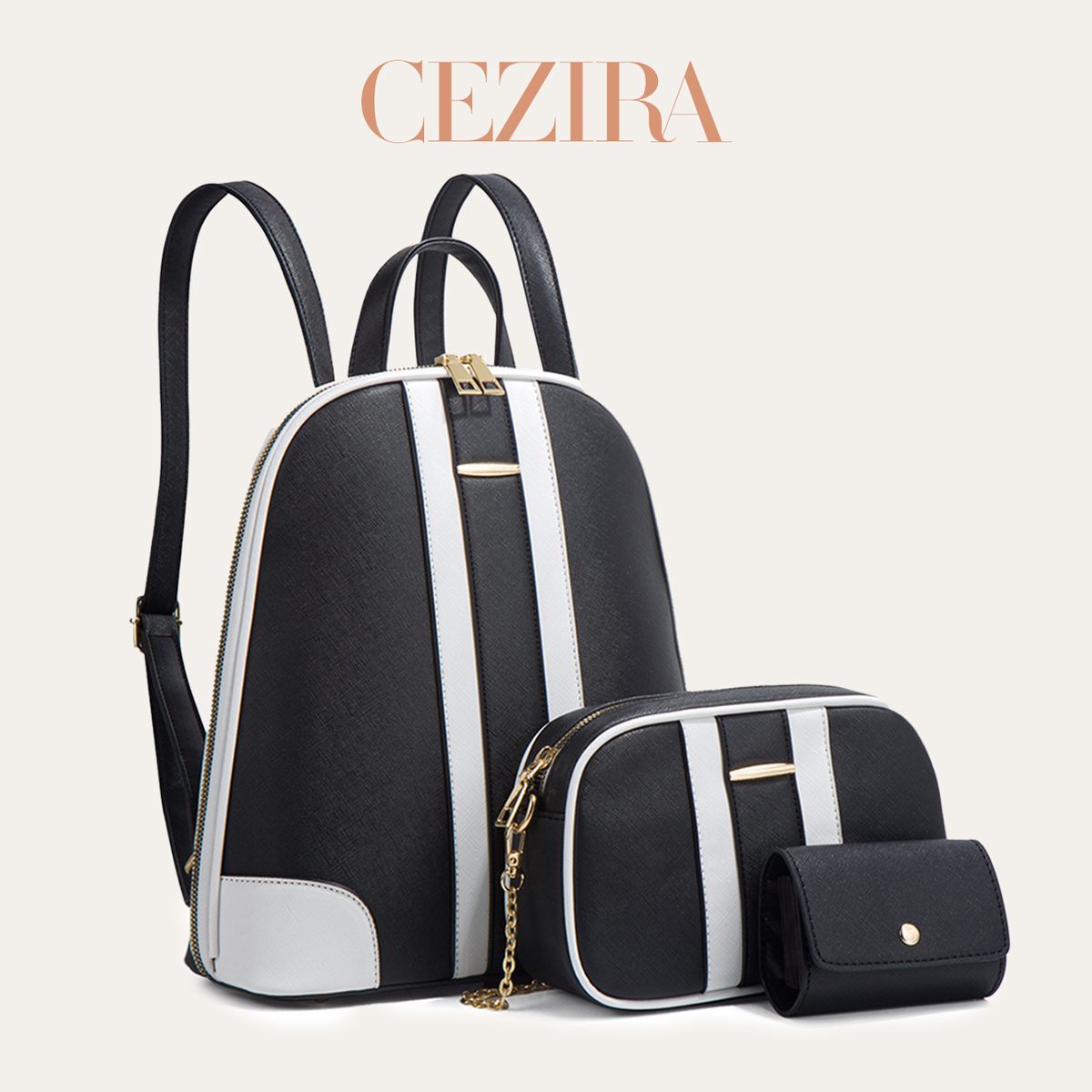 CR Fashion Stripes Patchwork B - đánh giá và giá Women'S Fashion Backpack